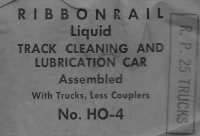 Ribbon Rail HO-4 Track Cleaner