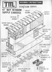 Train Miniature Bay Window Caboose Instructions