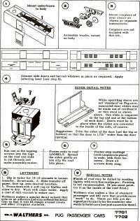 Walthers PUG Passenger Cars Instructions